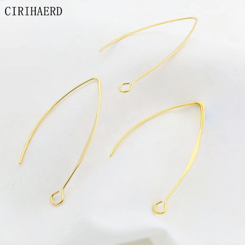 Tassel Earrings Pendant Connector Fashion Women Earring Hooks Real Gold Plated Ear Wire Ear Hook For DIY Jewelry Making Supplies