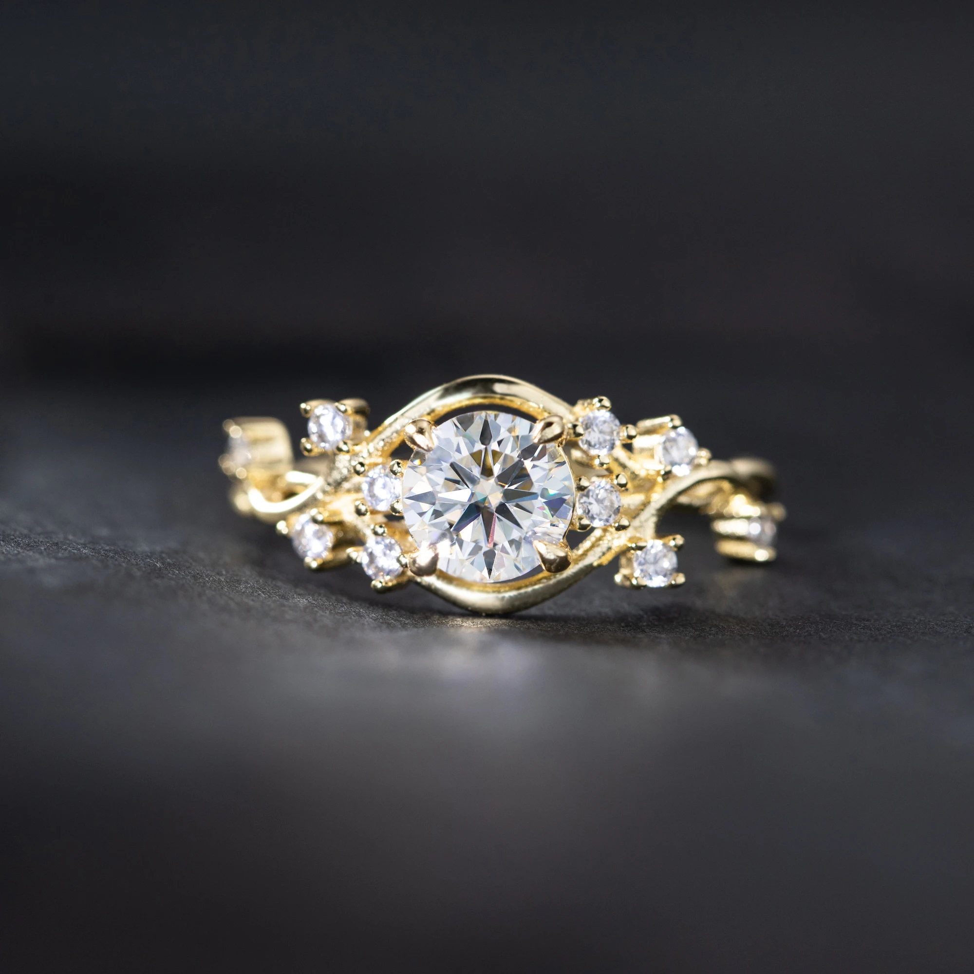 

Женское кольцо с муассанитом круглой огранки 925 пробы, 1 карат, 2 карата, 3 карата, позолоченные кольца с цирконом, подарки на годовщину с сертификатом