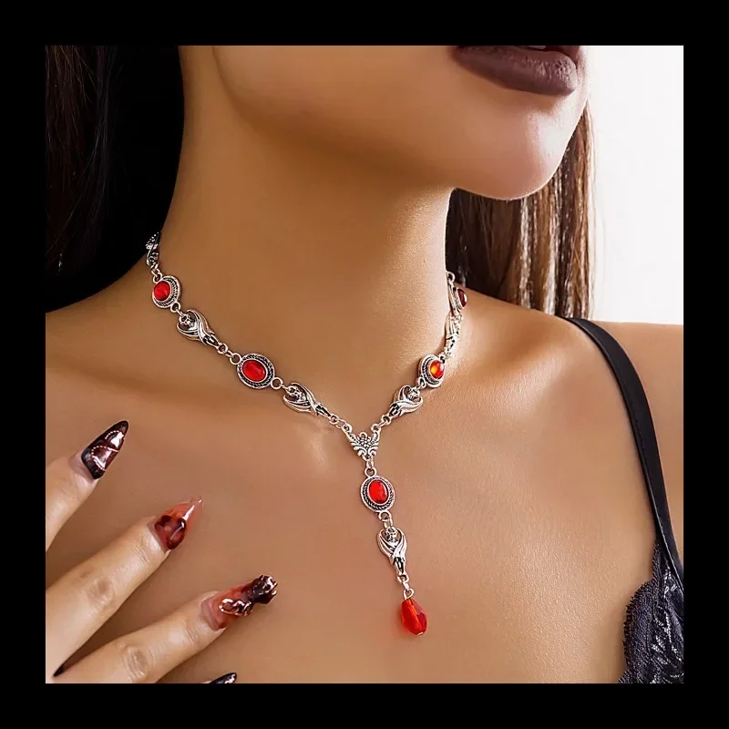 شخصية الهالوين شيطان جوهرة القوطية قلادة، طوق شبح سايبر المتخصصة #2