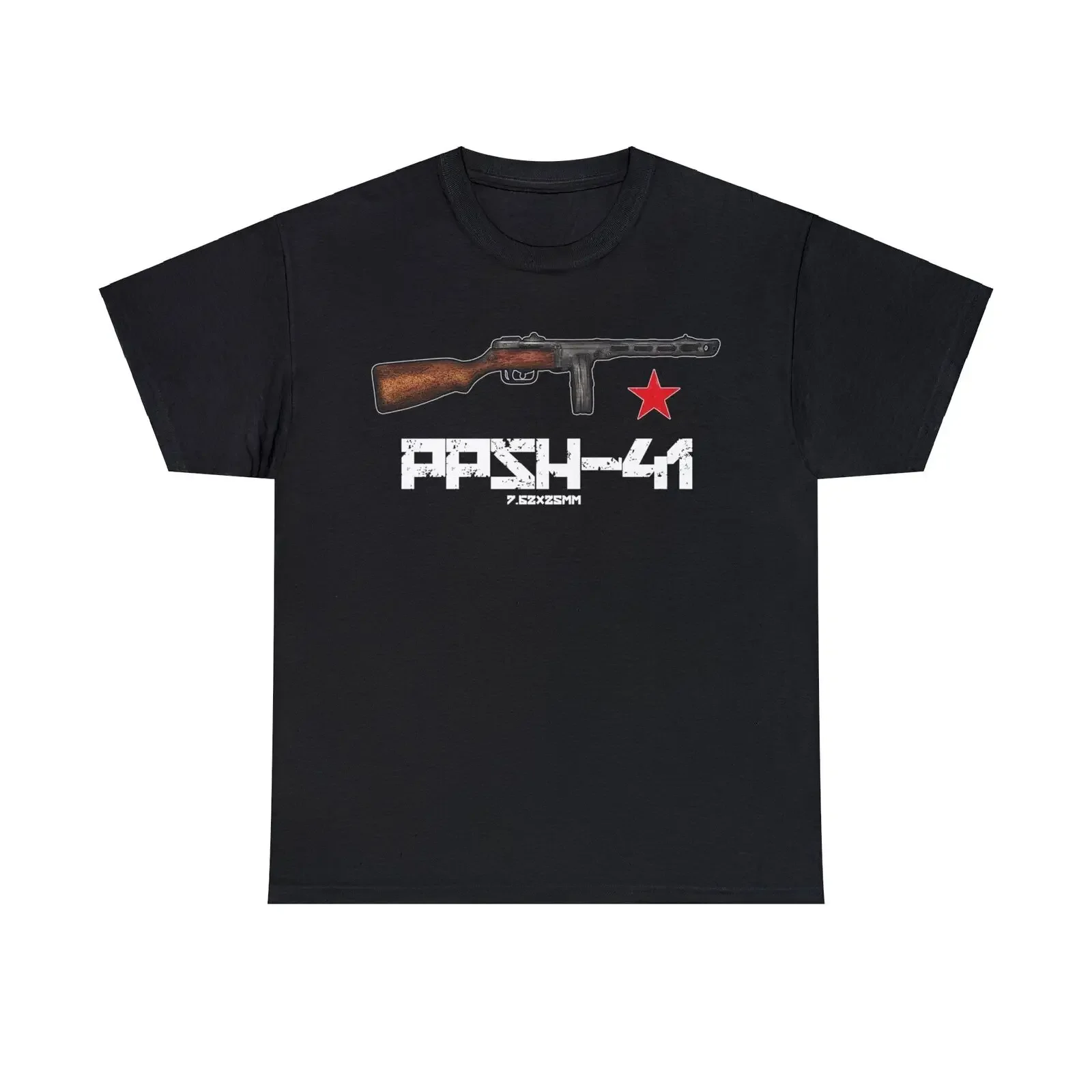 

WWII Soviet PPSH-41 Submachine Gun T-Shirt 100% Cotton O-Neck Short Sleeve Summer Casual Mens T-shirt Size S-3XL