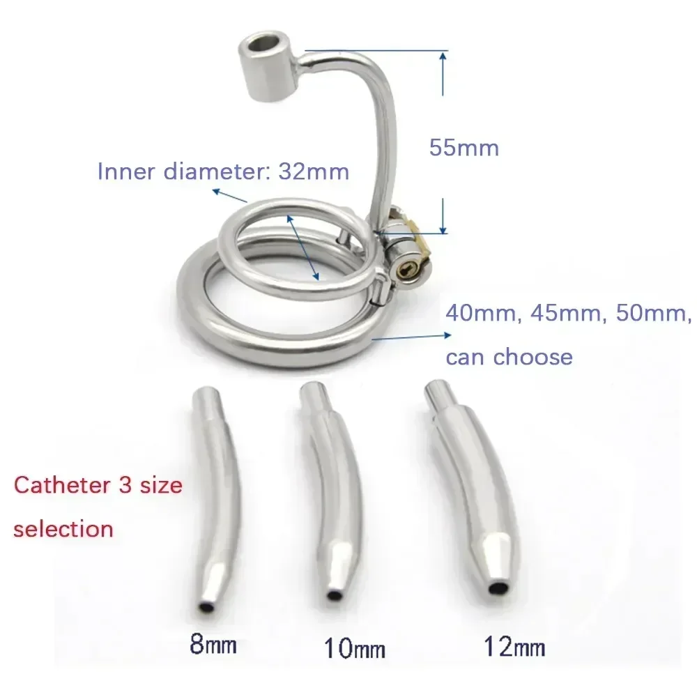 Stainless Steel Male Urethral Probe Chastity Chicken Cage Delayed Ejaculation Adult Restraint Urethral Plug Penis Device Sex Toy