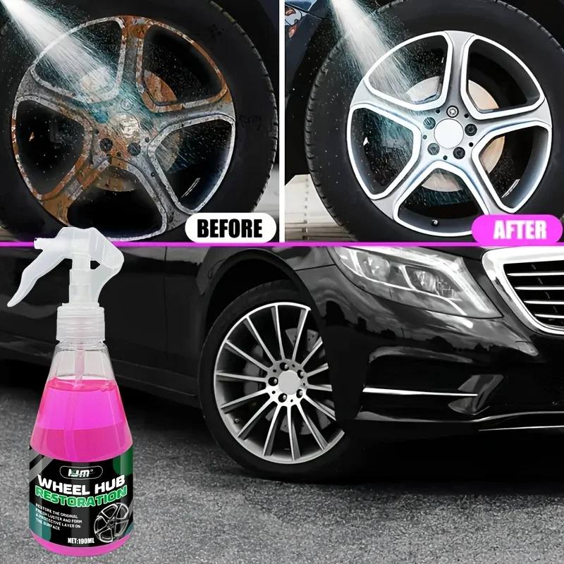 Chemical formula suitable for automobile metal, painted surface and door handle, quick iron stain removal with PVC spray bottle