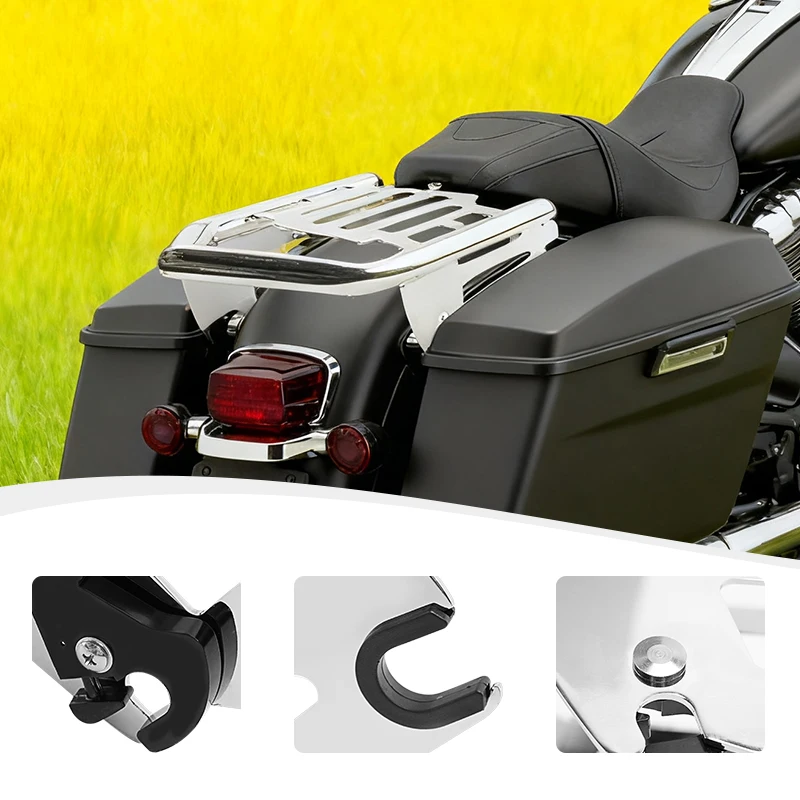 ل هارلي بجولة شارع الإنزلاق الطريق الملك الطريق الإنزلاق إلكترا الإنزلاق 2009-2024 دراجة نارية كروم انفصال الشبح رف أمتعة