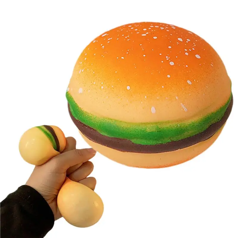 

Hamburger Squish Toy Stress Relief Funny Novelty & Simulation Fidget Food Shape Extrusion Relaxation Stress Stretch Hamburger To