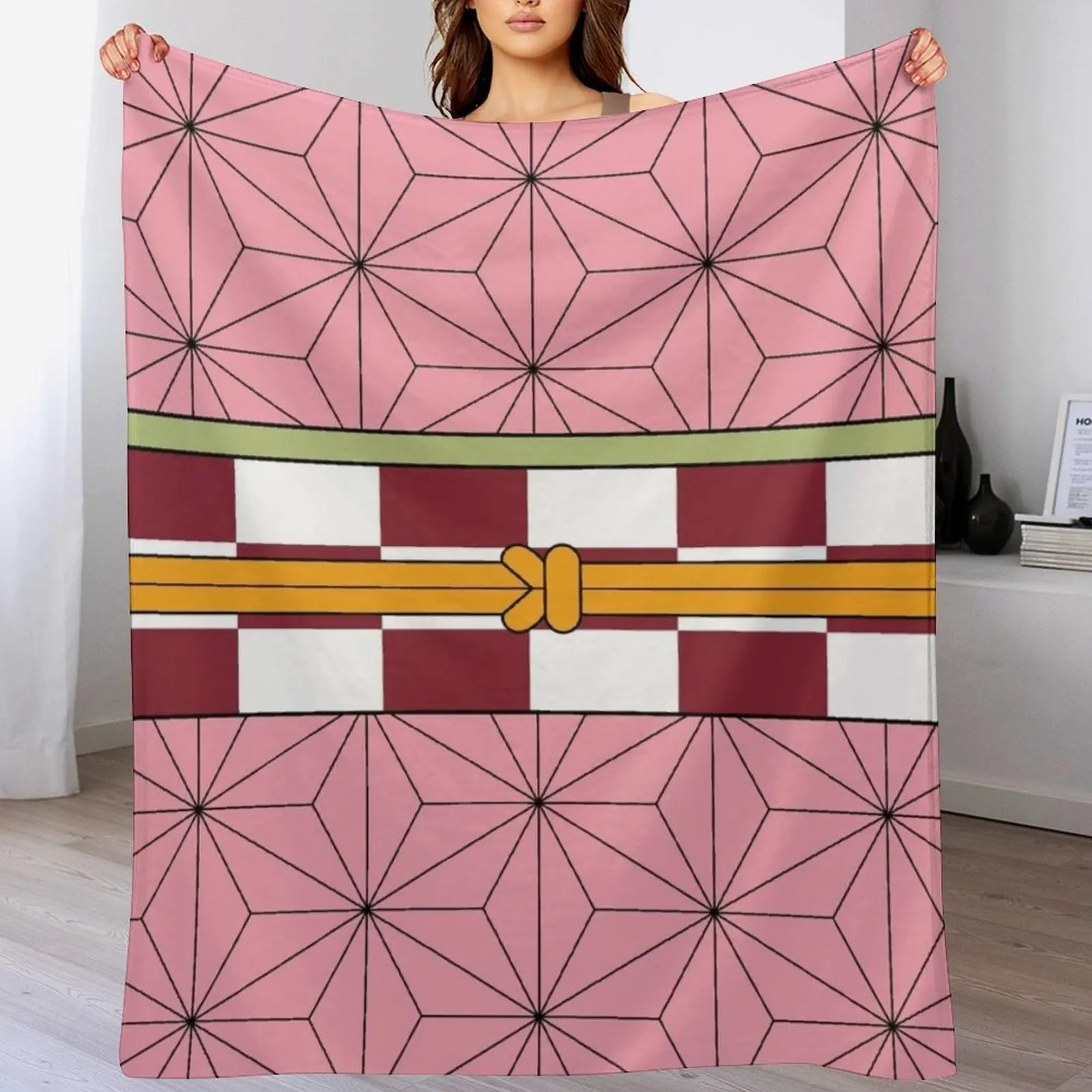 

Demon Slayer Nezuko Kamado Throw Blanket manga Luxury Throw for sofa Sofa Quilt Blankets