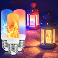 4pcs E27 LED Flame Light Bulbs 4 Modes Simulation Fire Lights Bulb Party LED Flame Effect Light KTV Festival Garden Decor light