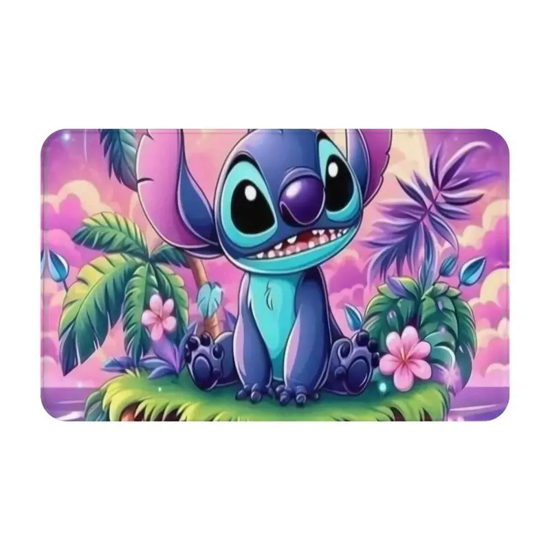 Custom Cartoon Anime Manga Stitch Doormat Non-Slip Bathroom Kitchen Mat Toilet Door Floor Entrance Carpet Rug