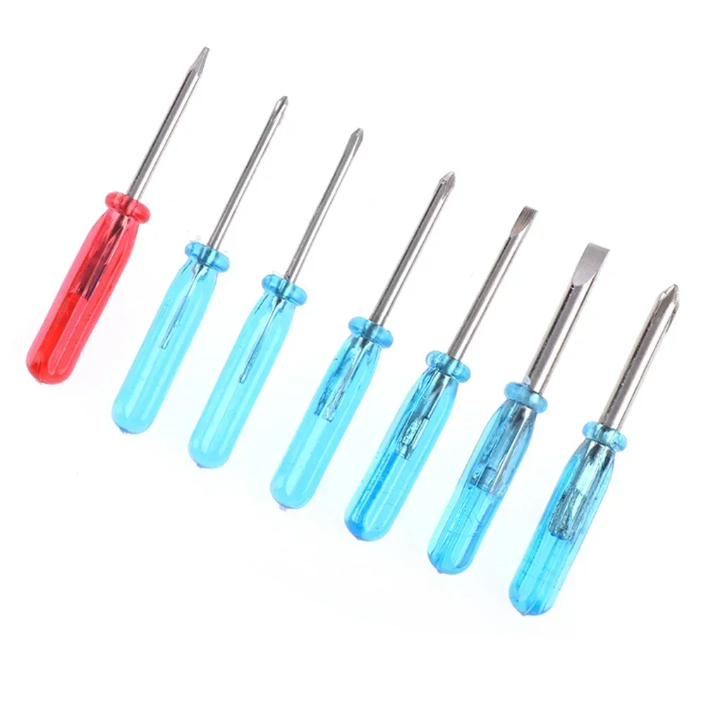 7Pcs Mini Screwdrivers 45mm 1.77Inch 45# Steel Repair Slotted Cross Screwdriver For Disassemble Toys Small