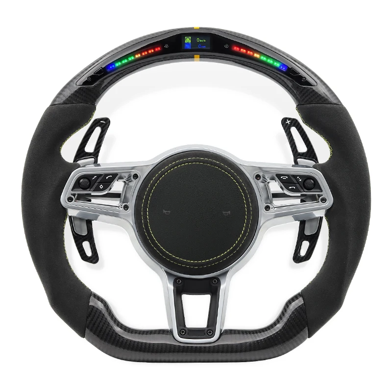 

Carbon Fiber LED Sport Steering Wheel for Porsche Cayenne Boxster Panamera Cayman 911 991 997 992 958 981 970 987 Steering Wheel
