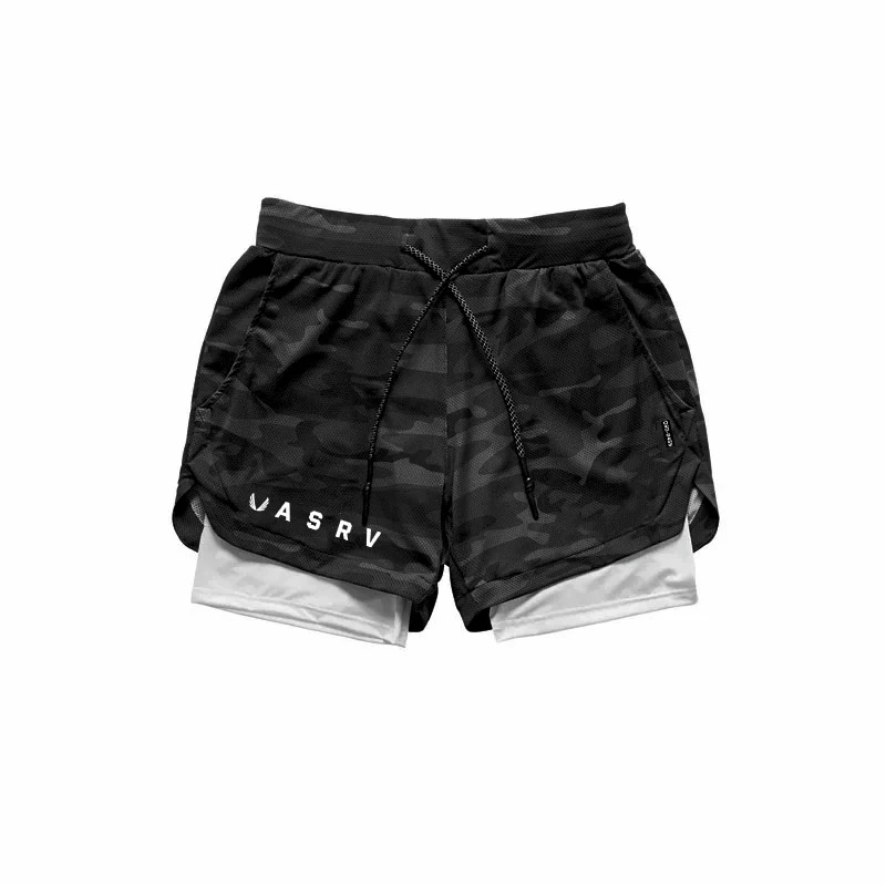 

Gym Sports Shorts 2 In 1 Camo Running Shorts Men Quick Dry Workout Training Gym Fitness Jogging Short Pants Summer Men Shorts