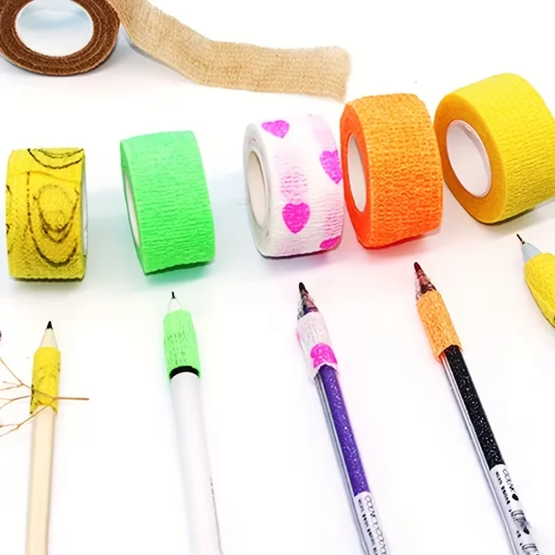 5 Rollen / 10 Rollen (Farbe zufällig) Fingerbandagen, selbstklebendes, atmungsaktives Sporttape, elastische Bandagen aus Vliesstoff – Detail 2