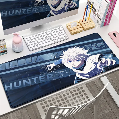 Imagen 2 del producto Alfombrilla de ratón Hunter x Hunter para Gamer Home, nueva alfombrilla de ratón con impresión HD, alfombrillas de escritorio, alfombra antideslizante de goma Natural para oficina, accesorios para jugadores