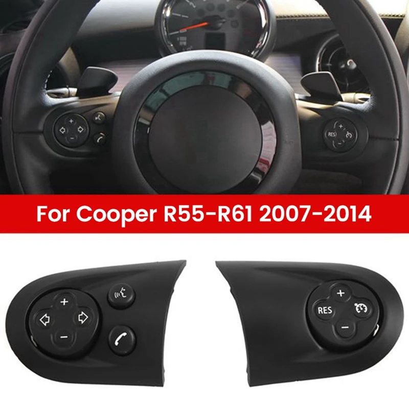 

Car Multifunction Volume Steering Wheel Switch Button Cover For MINI Cooper R55 R55 R57 R57 R58 R59 R59 R60 R61