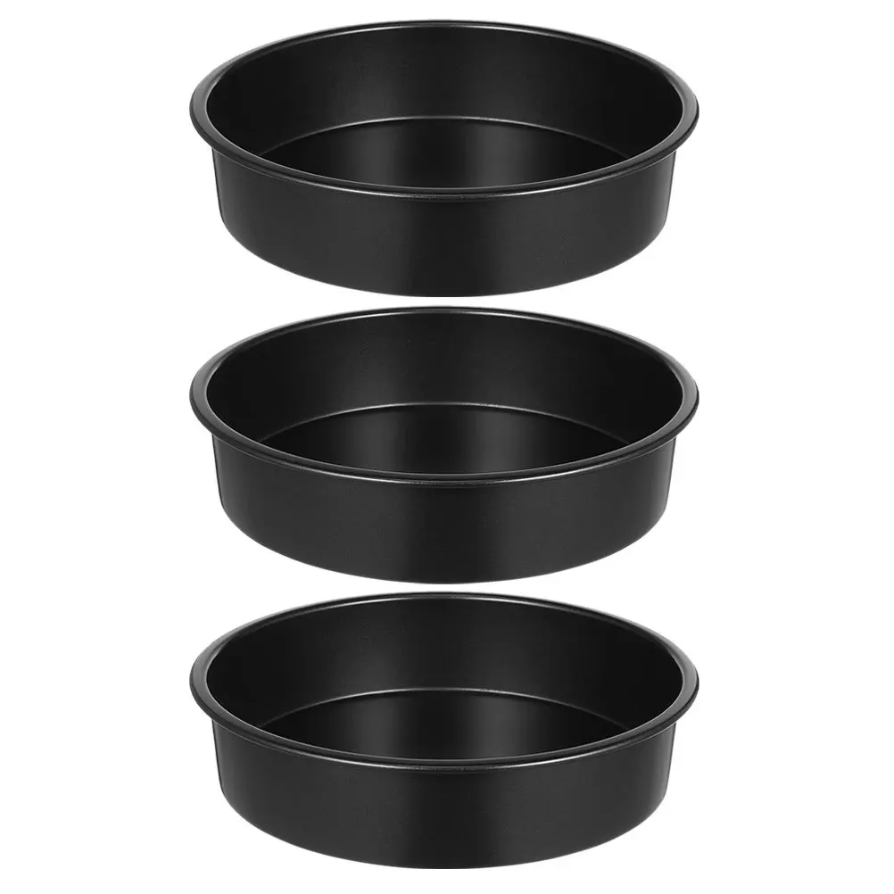 

3Pcs 8 Inch Nonstick Tube Cake Pan Set Material Scratch Resistant Perfect Tiramisu Jelly Molds Desserts