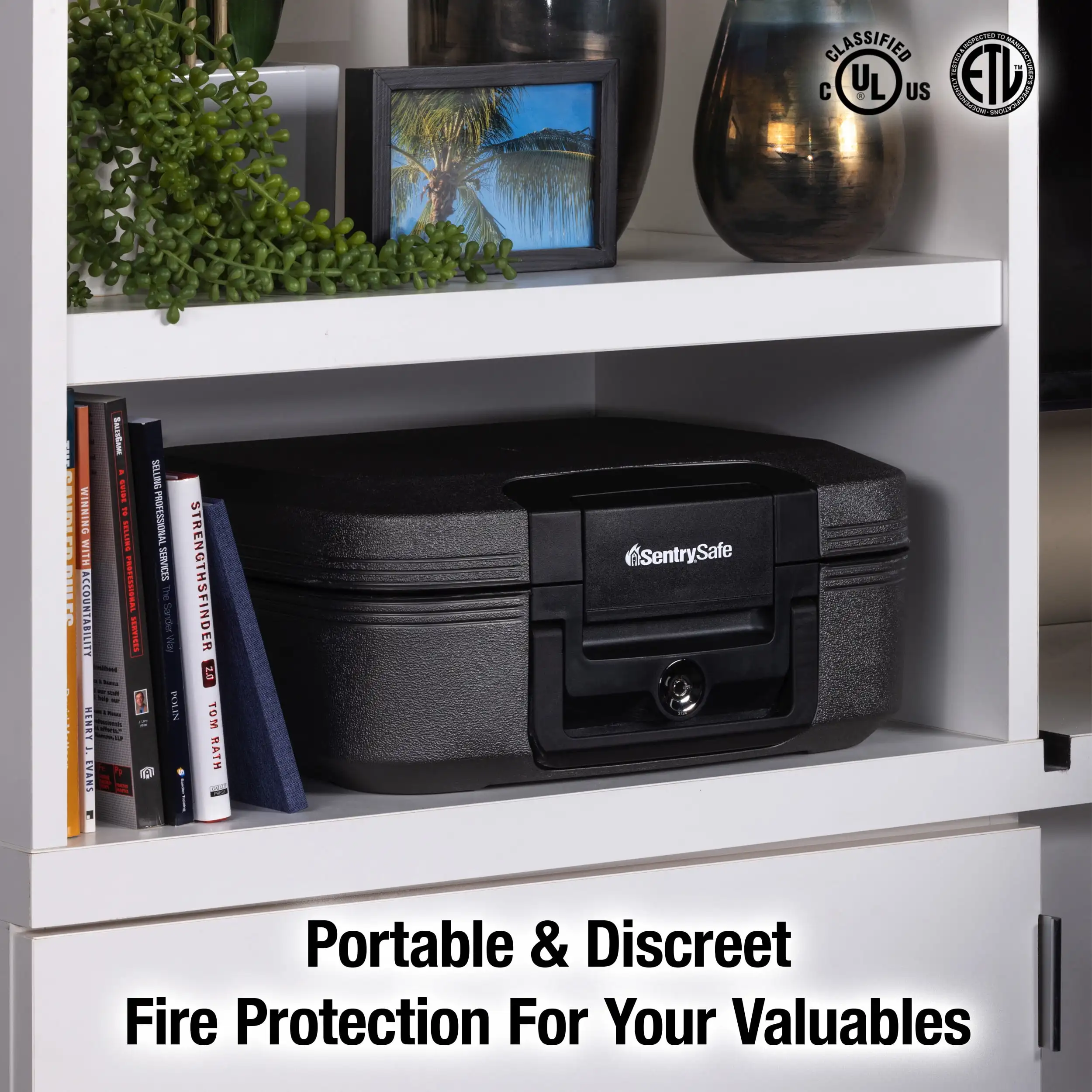 CHW20201 Fire-Resistant and Water-Resistant Chest Safe with Tubular Key Lock 0.28 Cu. ft.