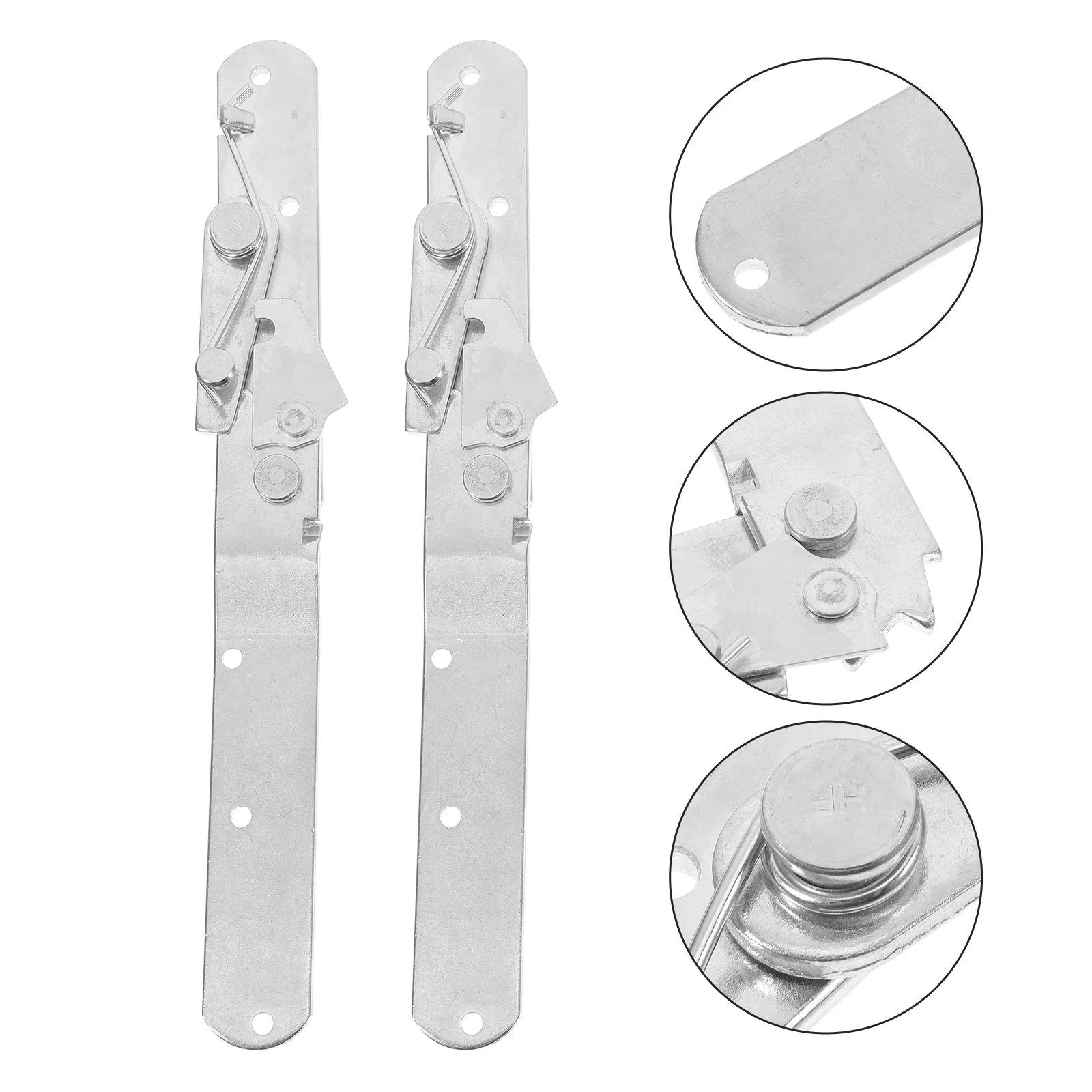 

2Pcs Sofa Backrest Folding Hinges Adjustable Angle Heavy Duty Spring Mechanism Silver Finish Furniture Hardware for Recliner Bed