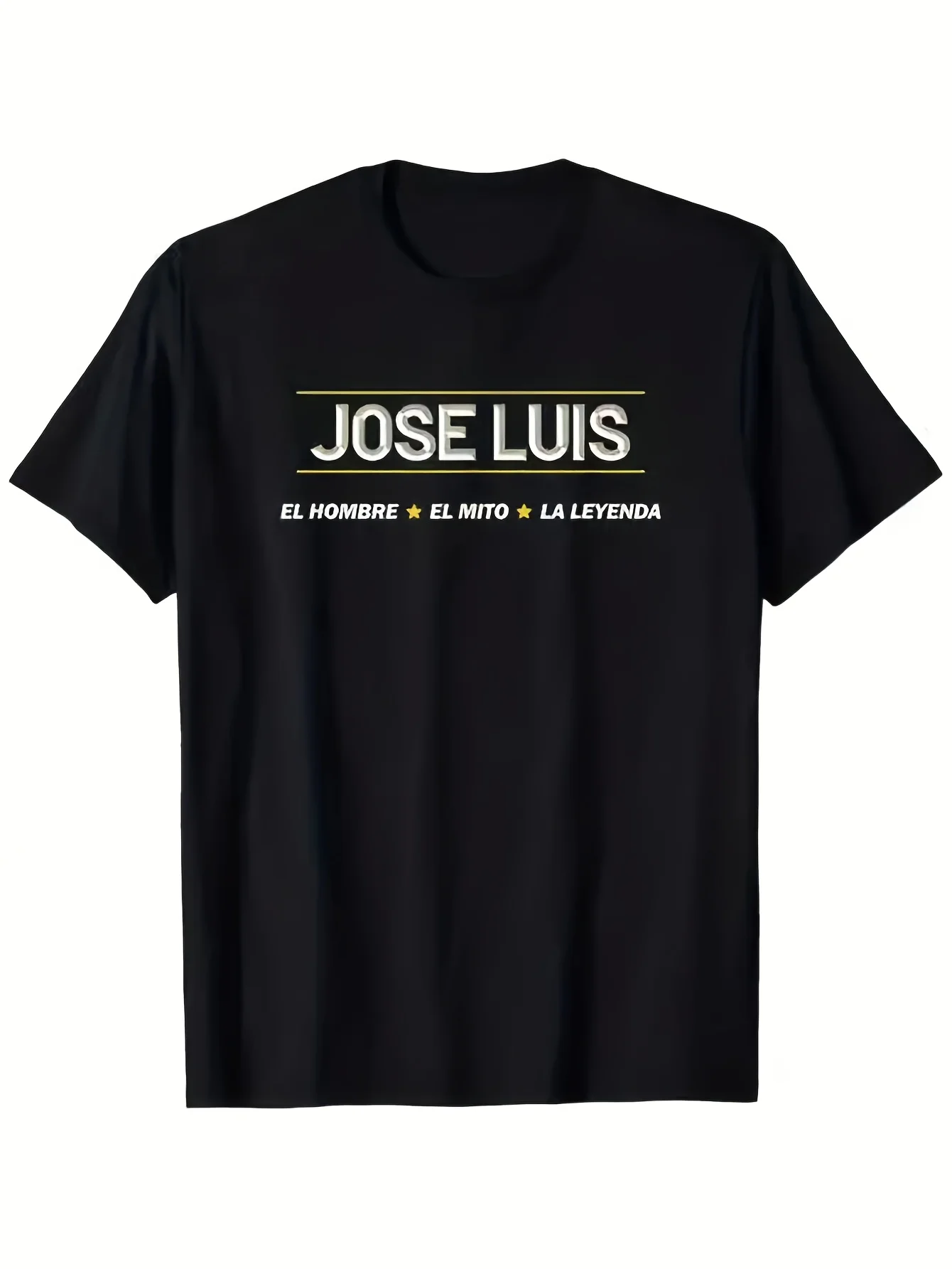 Camiseta Divertida con Texto en Español para Hombre 2026 - José Luis El, El Mito, La Leyenda, Camiseta de Homenaje Bilingüe con Frase en Español e Inglés