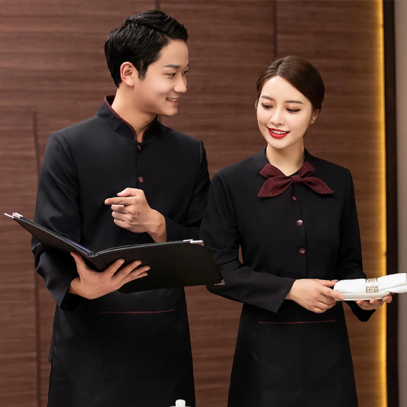 Chef แจ็คเก็ตอาหารร้านอาหารบริการโรงแรมครัว Workwear Unisex ทำอาหารเบเกอรี่เสื้อ Catering เชฟเสื้อผ้า Waiter Uniform