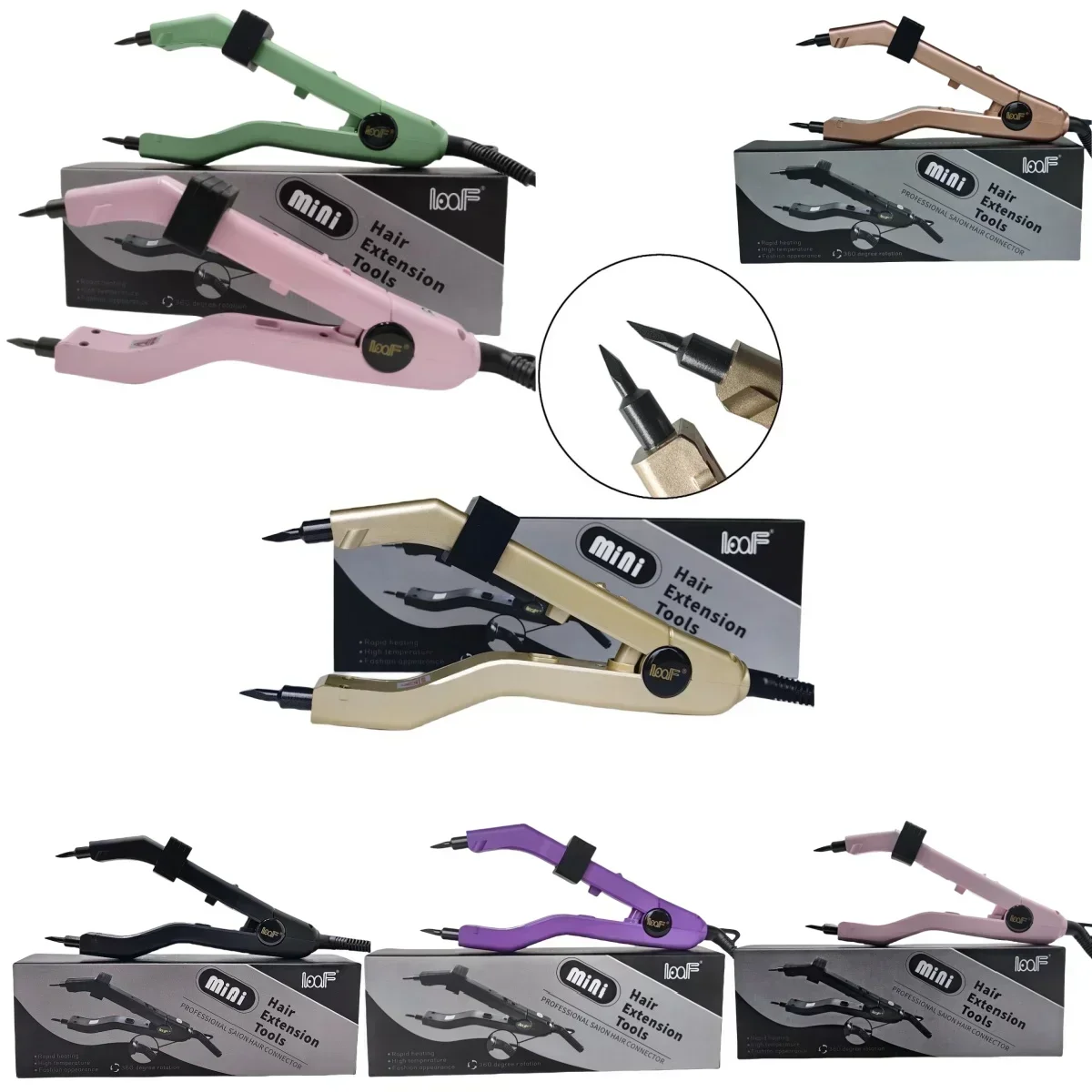 

Adjustable Temperature 210℃ LOOF Mini Heating Sharp Tip Hair Extension Iron, Fusion Hair Extension Iron Keratin Bonding Tools