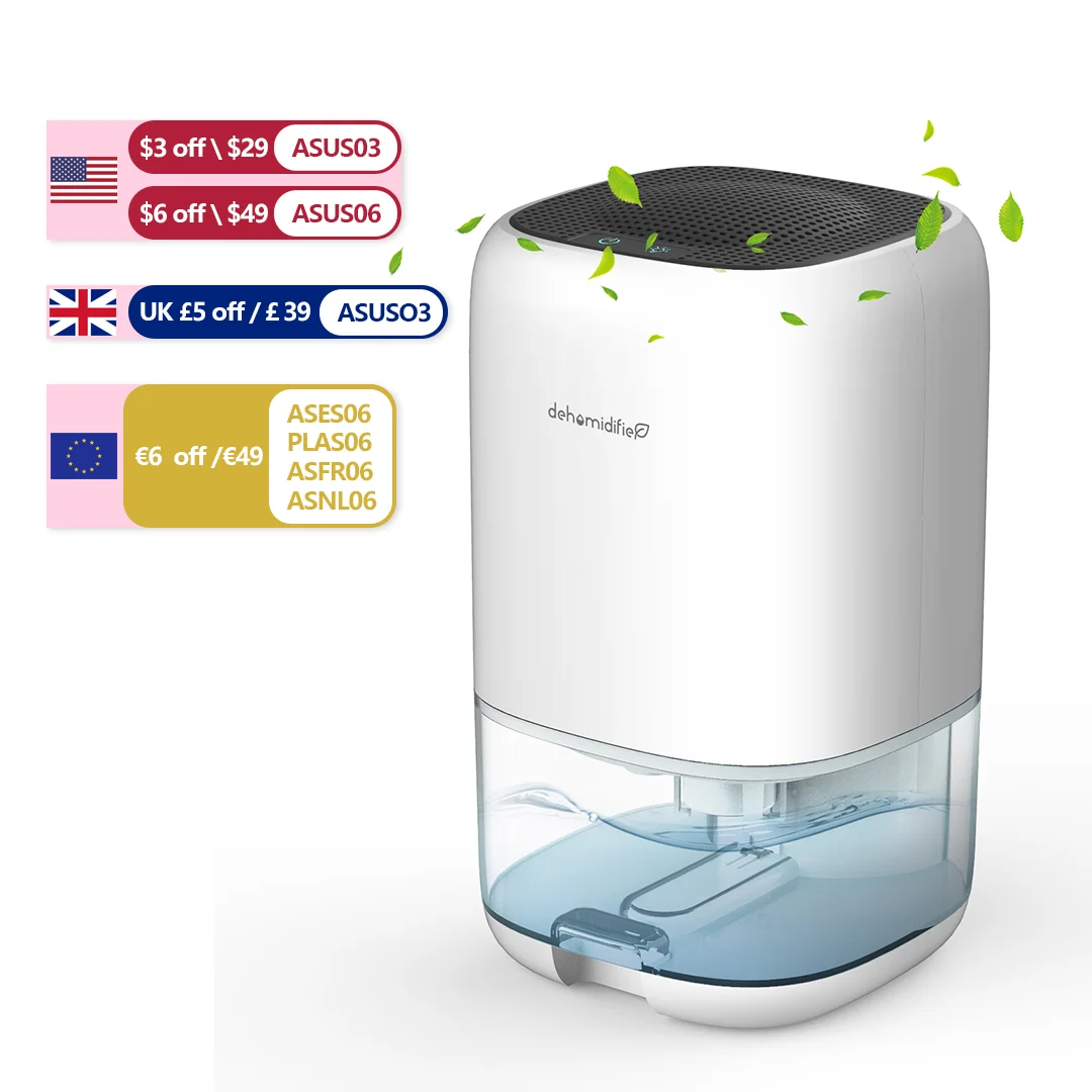 1000ML Air Dehumidifier with Basic Air Filter for Home 280 sq. ft Mini Dehumidifier Quiet with Auto Shut Off