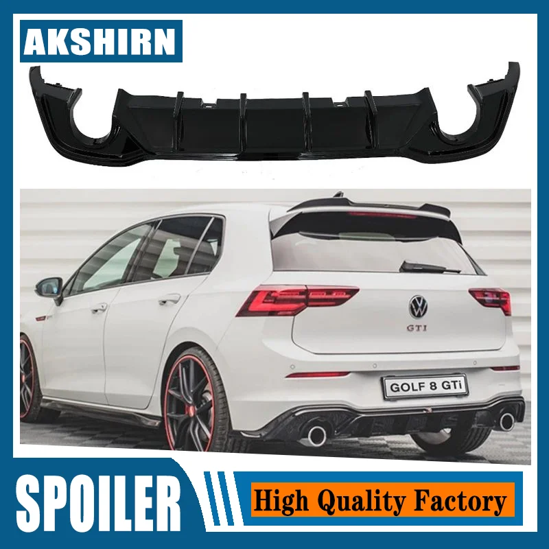 For Volkswagen GOLF 8 MK8 pro R-line gti R 2020 2021 2022 2023 2024 Car Rear Bumper Diffuser Rear Side Splitter Spoiler Lip