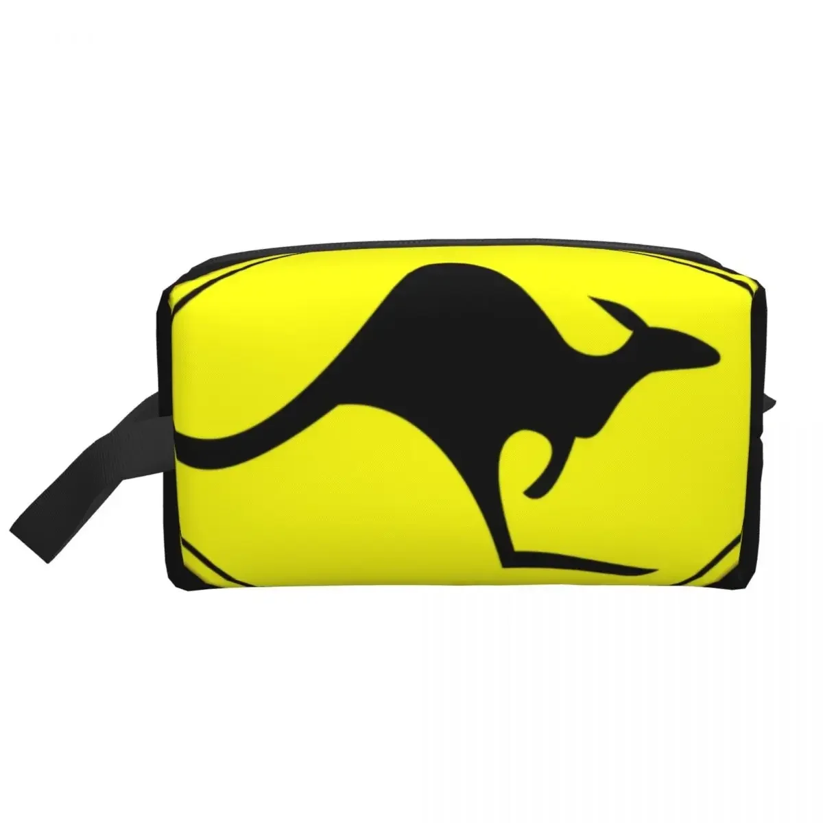 Kangaroo Caution Sign Cosmetic Bag Women Cute Big Capacity Australia Animal Makeup Case Beauty Storage Toiletry Bags