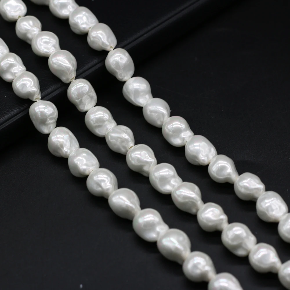 

12x15mm Natural Shell Imitation White Pentagram Beads Baroque Style for Jewelry Making Necklaces Bracelets Accessories for Women