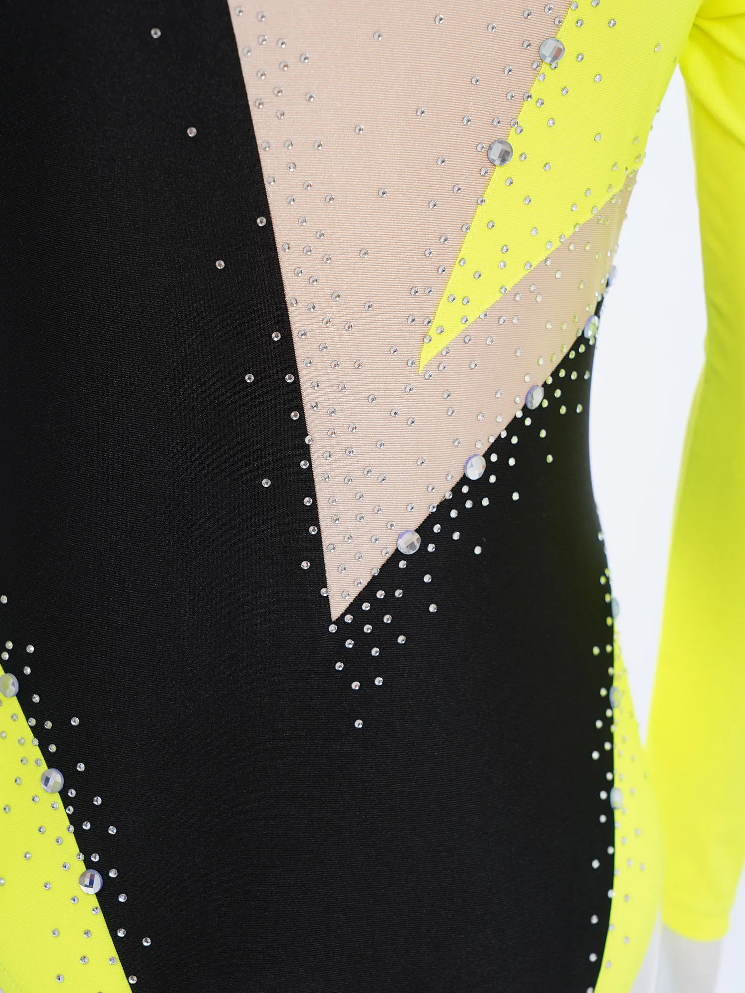 أطفال بنات الباليه الجمباز يوتار الشكل التزلج أداء زي الراين كتلة اللون غير المتكافئة تجريب ارتداءها