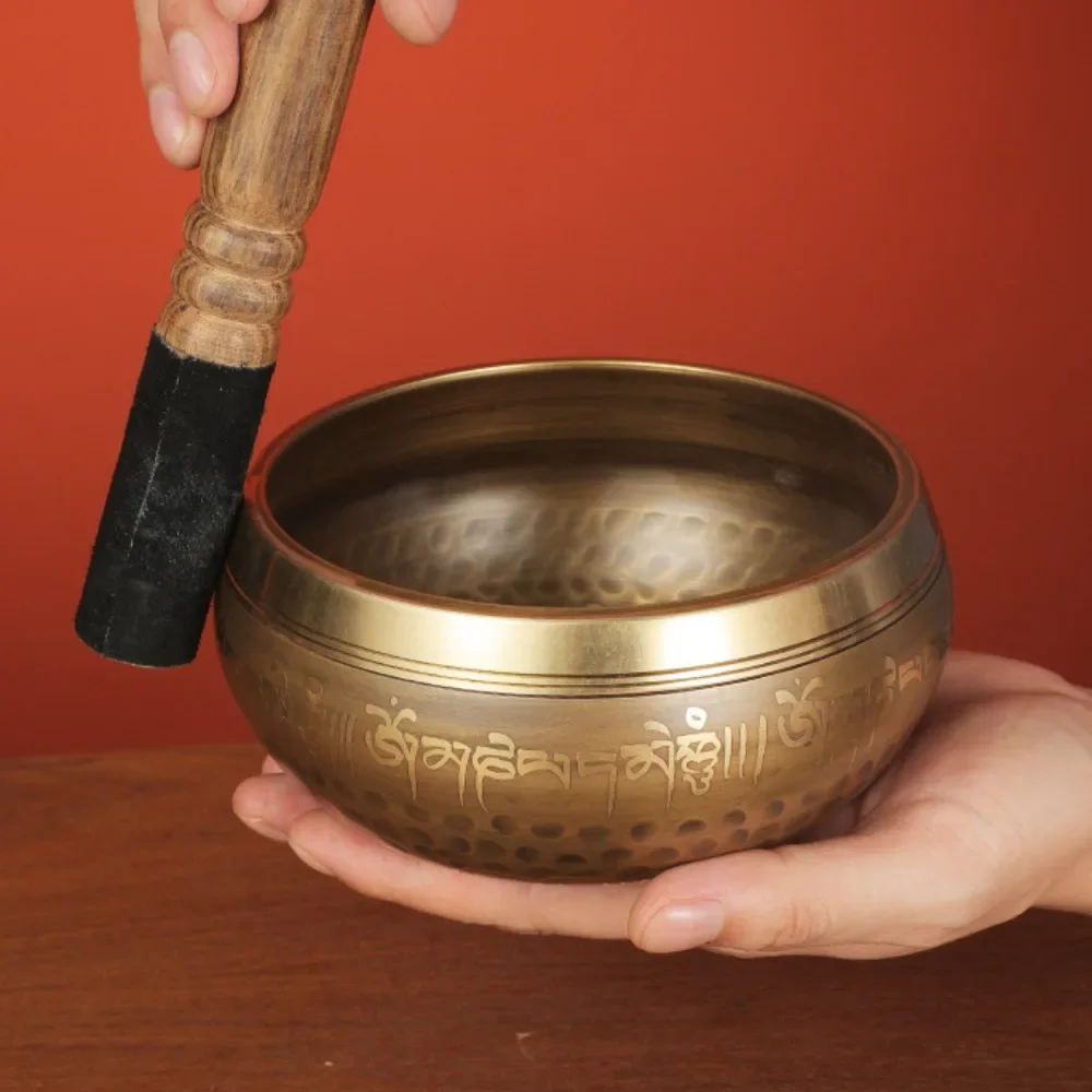 Nepal Bronze Tibetan Singing Bowl Sound therapy Handmade Yoga Meditation Singing Bowls Healing Musical Percussion Instruments