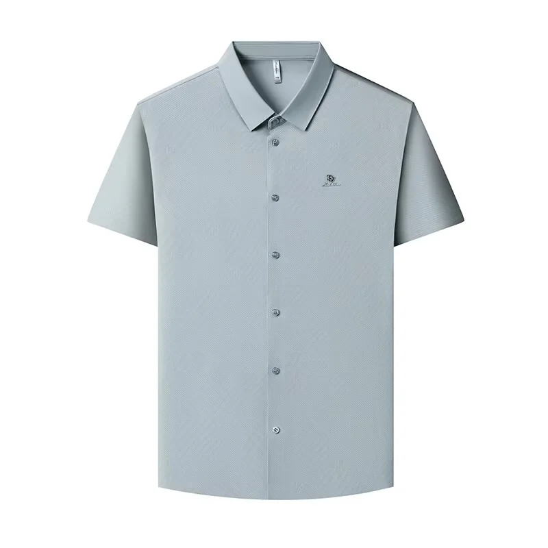 

Personality letter printed short sleeve shirt high-quality brand men's summer ice silk fashion breathable casual newT-shirt top