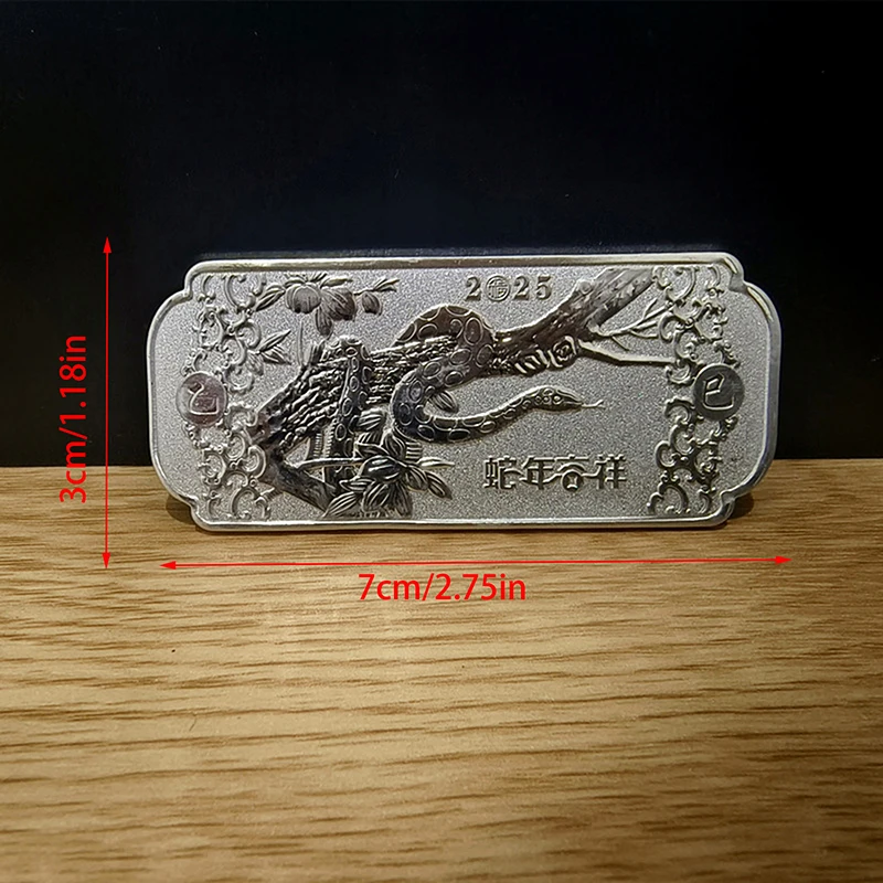 العام الجديد من العملات التذكارية للأفعى ، ميداليات الأبراج الصينية ، اللون الفضي ، عملات الإغاثة ثلاثية الأبعاد ، مقتنيات ،
