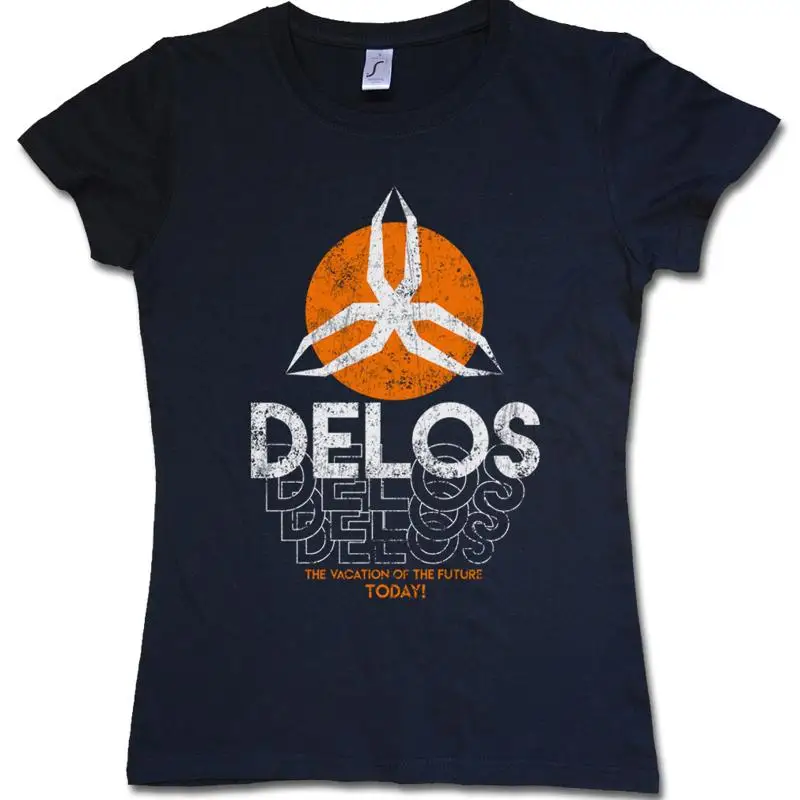 WESTWORLD DELOS WOMAN T shirt Cowboy Robot Yul Brynner Gunslinger Android