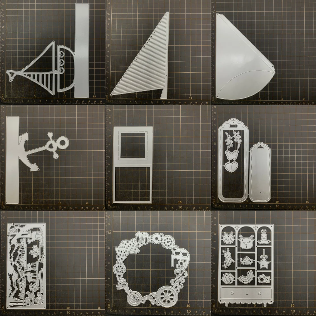 

9 видов металлических вырубных форм для шаблонов-трафаретов в виде рамок для шкафов, для скрапбукинга, декоративного тиснения и рукоделия