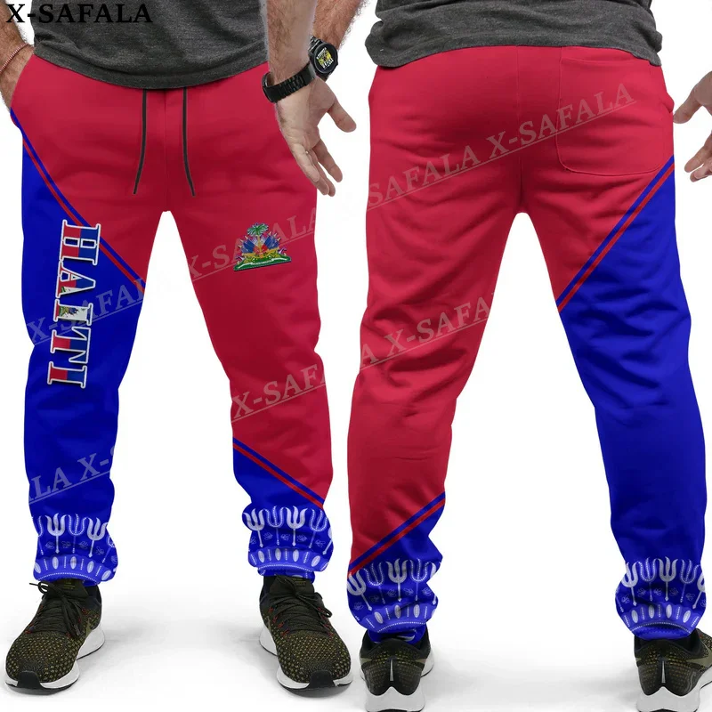 

Haiti Coat Of Arms Love Country Trousers Men Women Sweatpants Drawstring Long Joggers Streetwear Spring Autumn Sports Pants-3