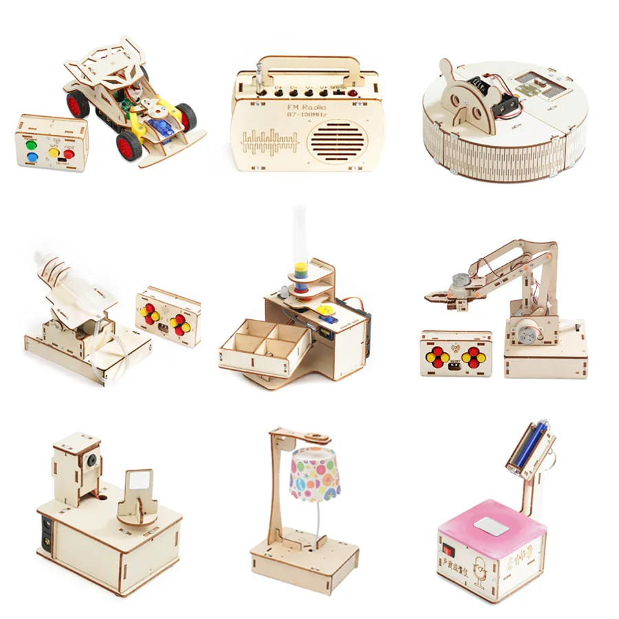 

STEM DIY Car Radio Robot Light Model Kit, Student Science Experiment Small Tech Project, Educational Trend Handmade Toy