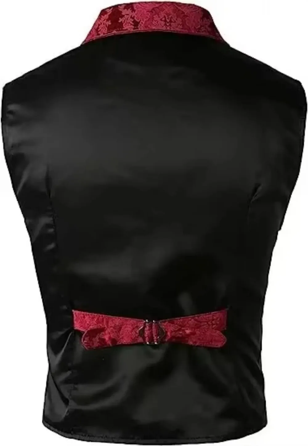 Herren-Westen im viktorianischen Stil mit Blumenmuster, aus Jacquard, mit Reverskragen, einreihig, schmal geschnitten, als formelle Weste für Hochzeiten, Bankette und Partys. – Detail 12