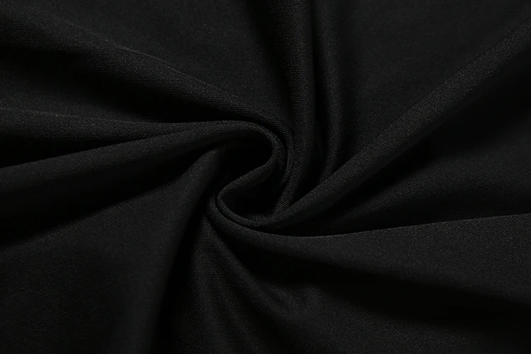 Weird Puss Elegantes Kleid mit Raffungen für Damen, Herbst-Trend, O-Ausschnitt, lange Ärmel, tailliert, figurbetont, Stretch, lässiger Alltagsstil, langes Bodycon-Kleid – Detail 10