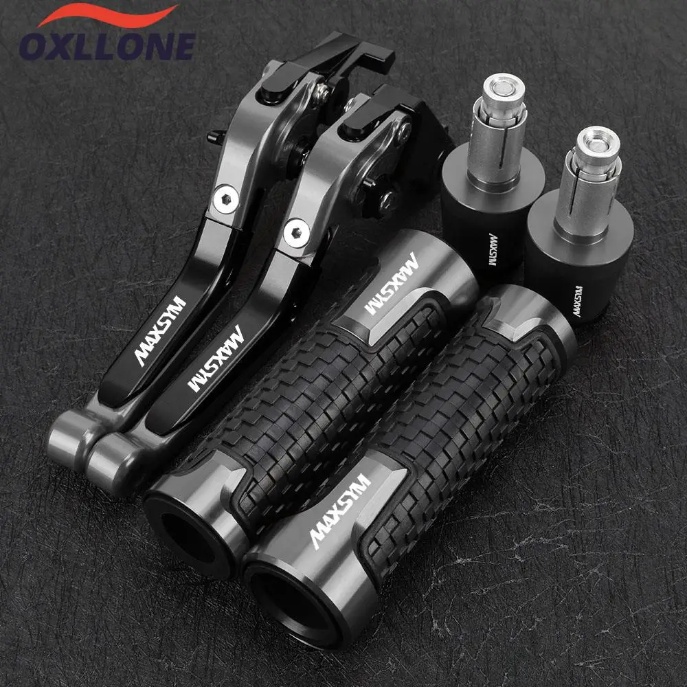 

For SYM MAXSYM TL 500 508 Maxsym TL500 TL508 Accessories Motorcycle Adjustable Brake Clutch Levers Handlebar Hand Grips ends Kit