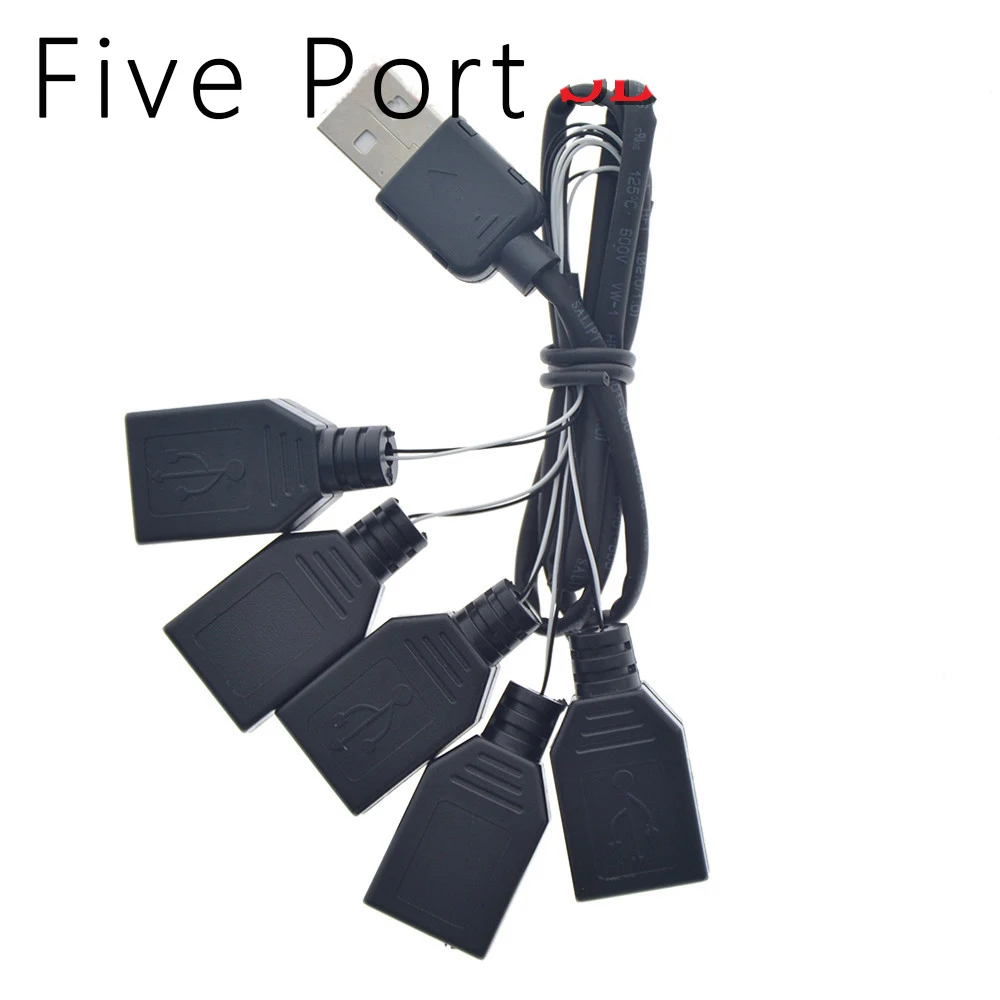 High Quality Light Accessories Black One to Seven USB Port for Led Light Kit