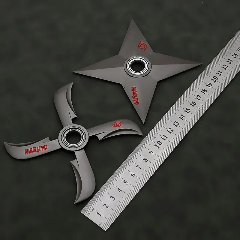 2024 Summer New Alloy Toy Model Set Anime Rotating Metal Weapon Model Shuriken Darts Desk Decoration