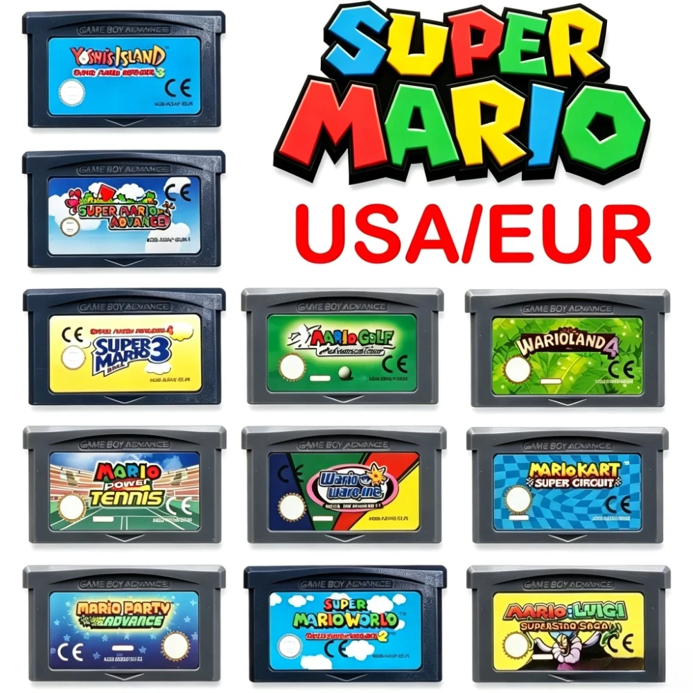 Gaming Console Video - 19 стилей, 32-битный игровой картридж GBA,