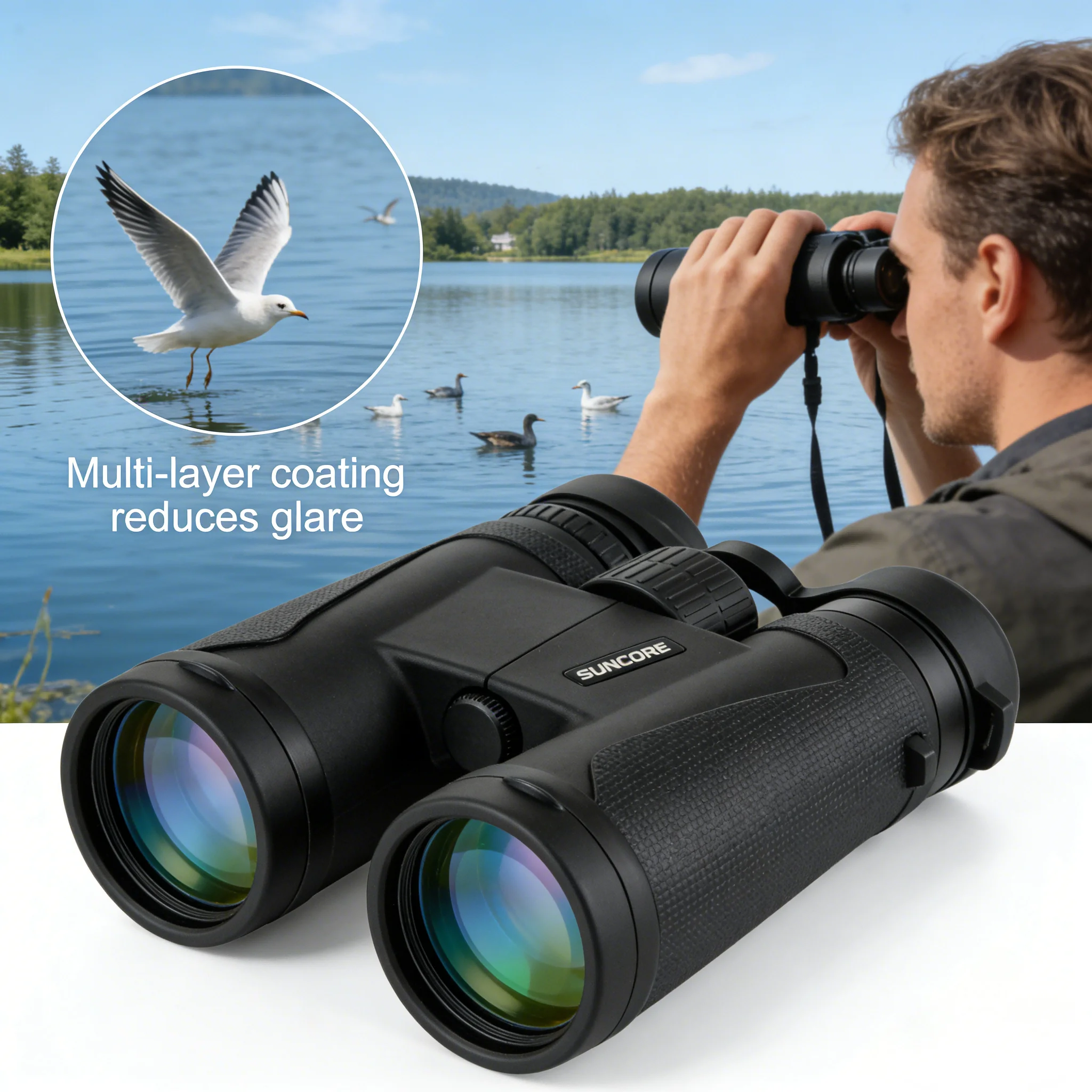 

Бинокль 10x42 XZ, подходит как для взрослых, так и для детей, идеально подходит для наблюдения за птицами, охоты на природе и осмотра достопримечательностей.