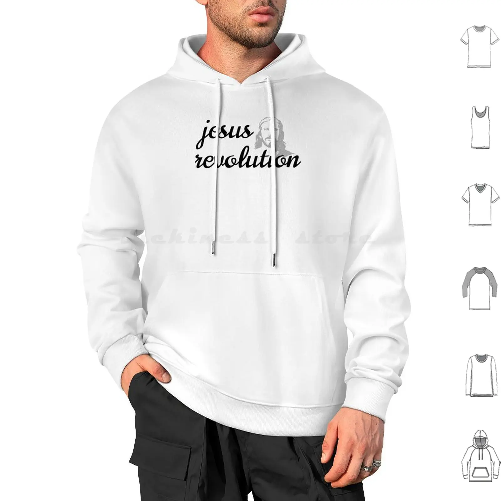 Jesus Revolution Hoodies Long Sleeve Christian Jesus God Bible Faith Christianity Christ Religious Bible Verse Quote