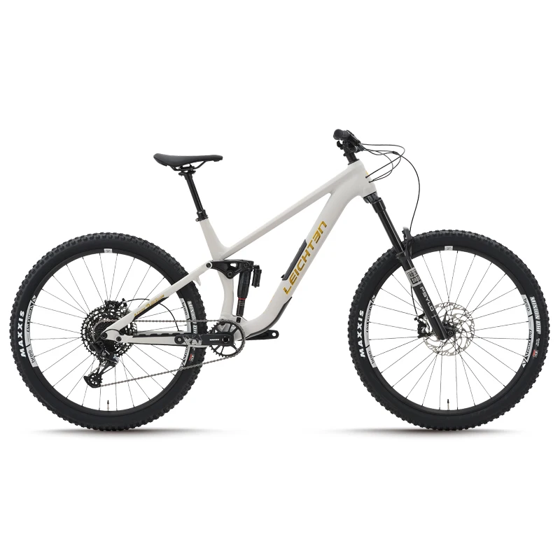 LEICHTEN AZURE DRACHE Full‑Suspension All‑Mountain MTB Complete Bike Hydraulic Brake Internal Cable Routing Off‑RoadTrail Riding