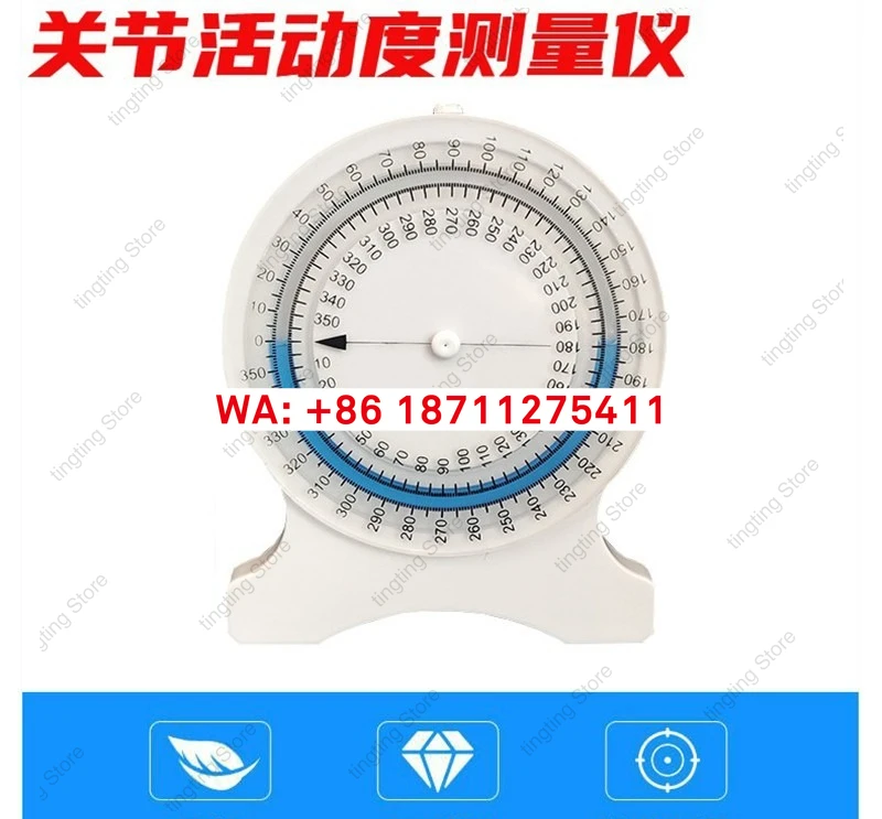 Joint range of motion measuring ruler, spinal, thoracic, cervical torsion angle tool