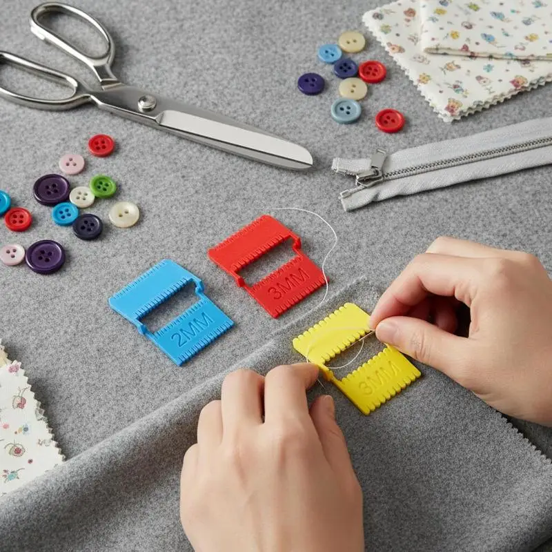 3Pcs Sewing Seam Gauges Set High Precision Plastic Measuring Ruler for DIY Clothing Crafting Amateur Sewing Lovers