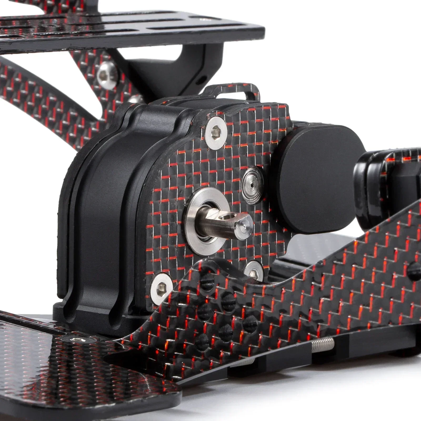 1/10 LCG Chassis Kit, 9 in 1 Gloss Carbon Fiber LCG Frame with Gearbox Cab Hinge for 1/10 RC Crawler Cheater Rigs SCX10 Capra