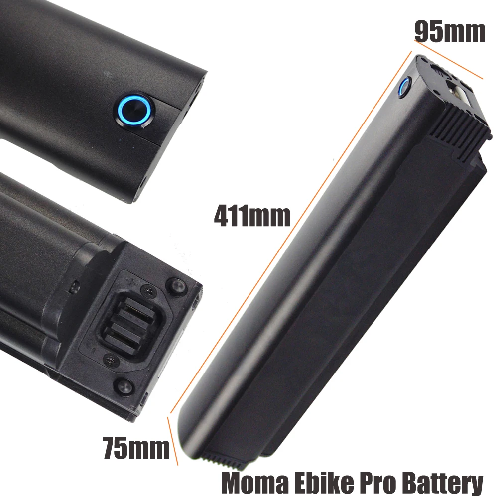 

48V 14ah Moma Bikes Electric Bicycle MTB 27.5 Inch Full Suspension Battery ReplaceHydraulic Disc Brakes Integrated Lion Battery