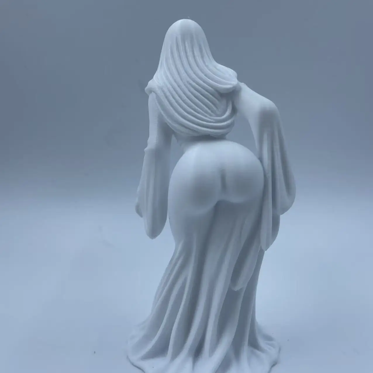 A white ghost figurine, dark style decoration, desktop home ornament, creative gift, niche collectible view 5