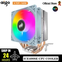 GO-enfriador de CPU de aire ICE400SE, Ventilador silencioso, 4 tubos de calor, radiador para Intel LGA 115X 1700 775 1200 AMD AM3 AM4 AM5